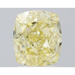Diament o barwie fantazyjnej szlif poduszkowy brylantowy, 2ct, SI1, Fancy Yellow, GIA 2527417368