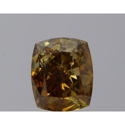 Diament o barwie fantazyjnej szlif poduszkowy brylantowy, 1.01ct, SI1, Fancy Deep Yellow, GIA 7531402116