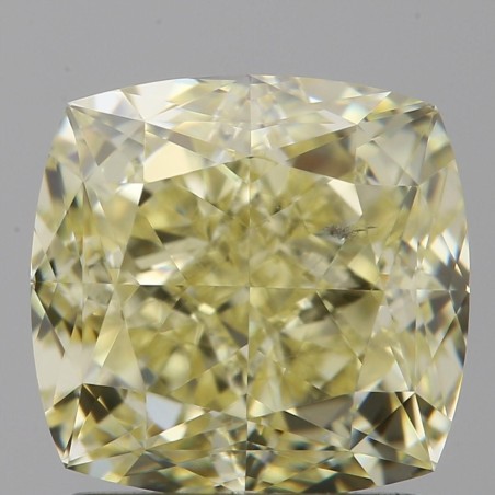 Diament o barwie fantazyjnej szlif poduszkowy brylantowy, 1.71ct, SI1, Fancy Yellow, GIA 6475054282
