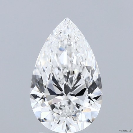 Diament laboratoryjny szlif gruszkowy, 2.87ct, VVS2, E, IGI LG747507902