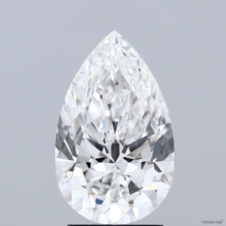 Diament laboratoryjny szlif gruszkowy, 2.52ct, VVS2, E, IGI LG747507907