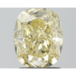 Diament o barwie fantazyjnej szlif poduszkowy modyfikowany, 2ct, VS2, Fancy Yellow, GIA 6511901524