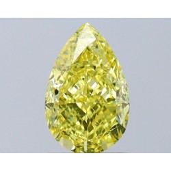 Diament o barwie fantazyjnej szlif gruszkowy, 1.01ct, SI1, Fancy Intense Yellow, GIA 7521288503