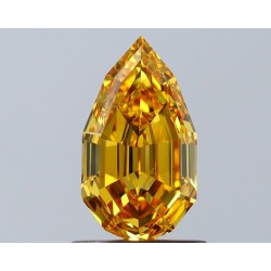 Diament o barwie fantazyjnej szlif gruszkowy, 1.01ct, SI1, Fancy Vivid Orange Yellow, GIA 6525358819