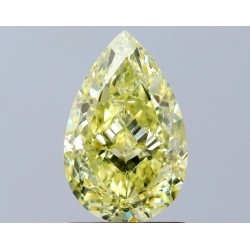Diament o barwie fantazyjnej szlif gruszkowy, 2ct, SI1, Fancy Yellow, GIA 6522288476