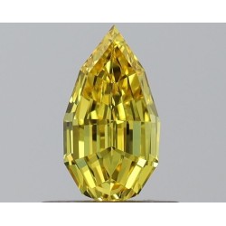 Diament o barwie fantazyjnej szlif gruszkowy, 0.5ct, VVS2, Fancy Vivid Yellow, GIA 5506971788