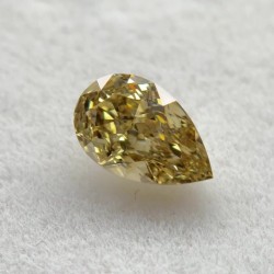 Diament o barwie fantazyjnej szlif gruszkowy, 0.77ct, VS1, Fancy Deep Brownish Yellow, GIA 2504738202