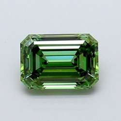 Diament laboratoryjny o barwie fantazyjnej szlif szmaragdowy, 1.56ct, VVS2, Fancy Vivid Green, IGI LG729530238