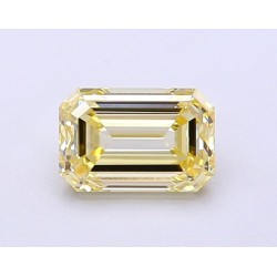 Diament laboratoryjny o barwie fantazyjnej szlif szmaragdowy, 1.08ct, VVS2, Fancy Yellow, IGI LG702528019
