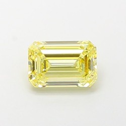 Diament laboratoryjny o barwie fantazyjnej szlif szmaragdowy, 1.04ct, VVS2, Fancy Intense Yellow, IGI LG702529896