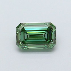 Diament laboratoryjny o barwie fantazyjnej szlif szmaragdowy, 1.04ct, VVS1, Fancy Vivid Green, IGI LG729530384