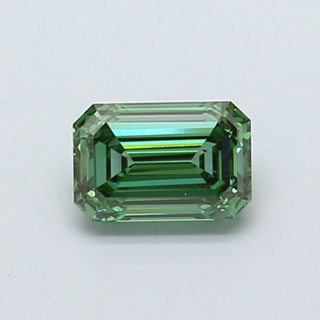 Diament laboratoryjny o barwie fantazyjnej szlif szmaragdowy, 1.04ct, VVS1, Fancy Vivid Green, IGI LG729530384
