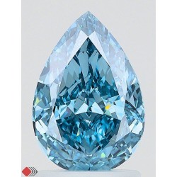 Diament laboratoryjny o barwie fantazyjnej szlif gruszkowy, 1.72ct, VVS2, Fancy Vivid Blue, IGI LG729531784