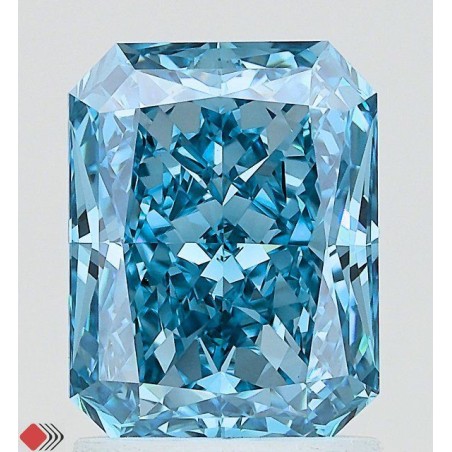 Diament laboratoryjny o barwie fantazyjnej radiant, 2.02ct, VVS2, Fancy Vivid Blue, IGI LG731542044