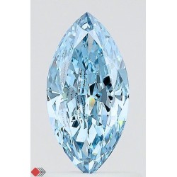 Diament laboratoryjny o barwie fantazyjnej markiza, 1.04ct, VVS2, Fancy Vivid Blue, IGI LG734519360