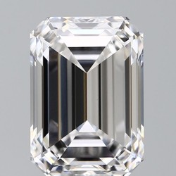 Diament laboratoryjny szlif szmaragdowy, 2.7ct, VVS2, E, GIA 6505978005