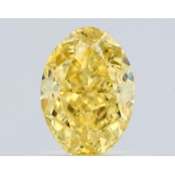 Diament o barwie fantazyjnej szlif owalny, 0.67ct, VS1, Fancy Intense Yellow, GIA 1537661074