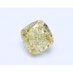 Diament o barwie fantazyjnej szlif poduszkowy brylantowy, 1ct, VVS1, Fancy Yellow, GIA 2231027966