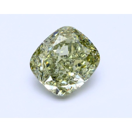 Diament o barwie fantazyjnej szlif poduszkowy brylantowy, 1.59ct, SI1, Fancy Grayish Greenish Yellow, GIA 2225911792