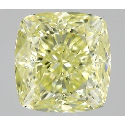 Diament o barwie fantazyjnej szlif poduszkowy modyfikowany, 0.5ct, VVS2, Fancy Light Yellow, GIA 6532858270