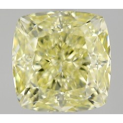 Diament o barwie fantazyjnej szlif poduszkowy modyfikowany, 0.67ct, VVS1, Fancy Yellow, GIA 6535785780