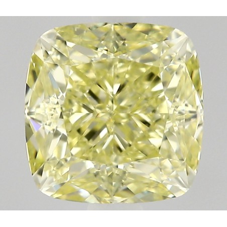 Diament o barwie fantazyjnej szlif poduszkowy modyfikowany, 0.78ct, VS2, Fancy Light Yellow, GIA 2547166508
