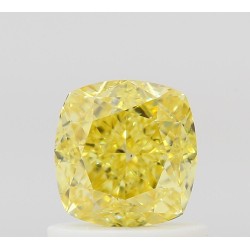 Diament o barwie fantazyjnej szlif poduszkowy brylantowy, 1.01ct, VS2, Fancy Intense Yellow, GIA 1519759402