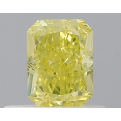 Diament o barwie fantazyjnej radiant, 0.53ct, VVS1, Fancy Intense Greenish Yellow, GIA 6535832931