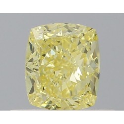 Diament o barwie fantazyjnej szlif poduszkowy brylantowy, 0.55ct, VS1, Fancy Intense Yellow, GIA 6531832917
