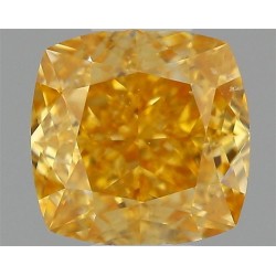 Diament o barwie fantazyjnej szlif poduszkowy modyfikowany, 0.37ct, SI1, Fancy Intense Orange Yellow, GIA 2467810557