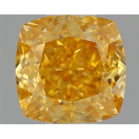 Diament o barwie fantazyjnej szlif poduszkowy modyfikowany, 0.37ct, SI1, Fancy Intense Orange Yellow, GIA 2467810557