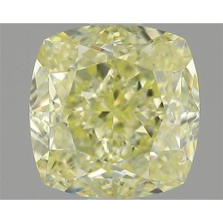 Diament o barwie fantazyjnej szlif poduszkowy modyfikowany, 1.26ct, VVS2, Fancy Light Yellow, GIA 1469425648