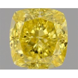 Diament o barwie fantazyjnej szlif poduszkowy brylantowy, 0.8ct, VVS1, Fancy Intense Yellow, GIA 1505252685