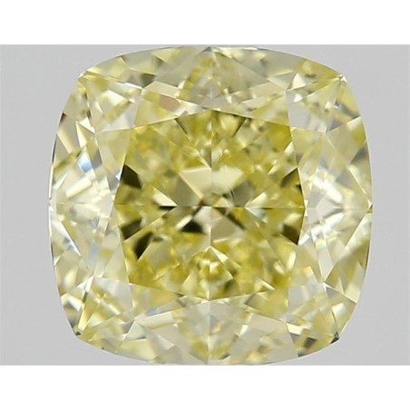 Diament o barwie fantazyjnej szlif poduszkowy modyfikowany, 1.25ct, VS1, Fancy Yellow, GIA 7422184575