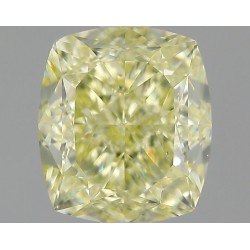 Diament o barwie fantazyjnej szlif poduszkowy brylantowy, 1.5ct, VS2, Fancy Light Yellow, GIA 5234215640