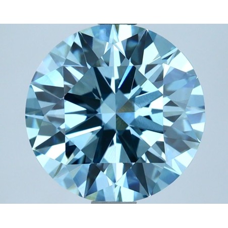 Diament laboratoryjny o barwie fantazyjnej szlif okrągły, 3ct, VVS2, Fancy Vivid Blue, IGI LG631440847