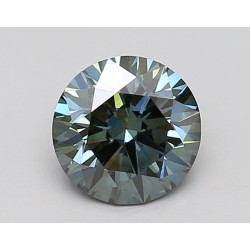 Diament laboratoryjny o barwie fantazyjnej szlif okrągły, 2.35ct, VVS2, Fancy Intense Green Blue, IGI LG756584346