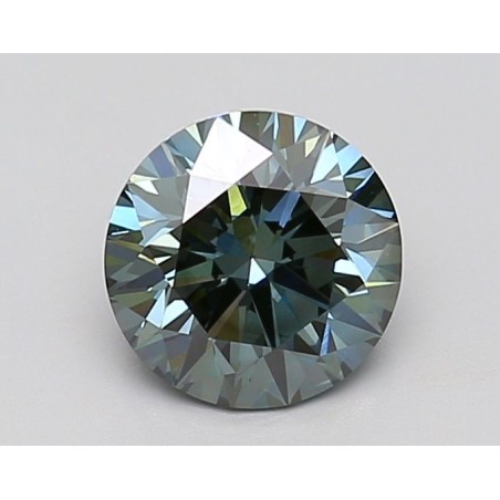 Diament laboratoryjny o barwie fantazyjnej szlif okrągły, 2.35ct, VVS2, Fancy Intense Green Blue, IGI LG756584346
