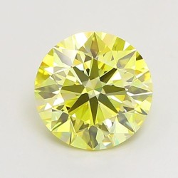 Diament laboratoryjny o barwie fantazyjnej szlif okrągły, 2.09ct, VVS2, Fancy Intense Yellow, IGI LG720546901