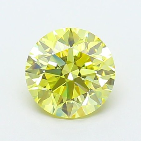Diament laboratoryjny o barwie fantazyjnej szlif okrągły, 1.37ct, VVS2, Fancy Intense Yellow, IGI LG720546912