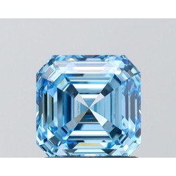 Diament laboratoryjny o barwie fantazyjnej Asscher, 1.53ct, IF, Fancy Vivid Blue, IGI LG756513274