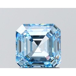 Diament laboratoryjny o barwie fantazyjnej Asscher, 1.5ct, IF, Fancy Vivid Blue, IGI LG756513277