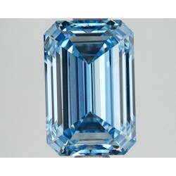 Diament laboratoryjny o barwie fantazyjnej szlif szmaragdowy, 1.51ct, VVS2, Fancy Vivid Blue, IGI LG668405536