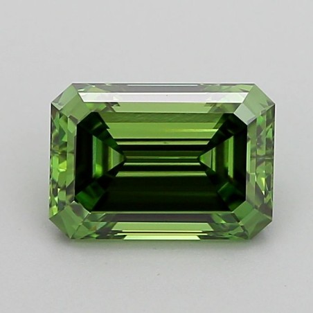 Diament laboratoryjny o barwie fantazyjnej szlif szmaragdowy, 1.48ct, VVS2, Fancy Vivid Green, IGI LG717598797