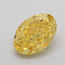 Diament laboratoryjny o barwie fantazyjnej szlif owalny, 2.16ct, VVS2, Fancy Intense Yellow, IGI LG696559347