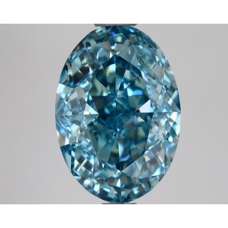 Diament laboratoryjny o barwie fantazyjnej szlif owalny, 2.54ct, VVS2, Fancy Vivid Blue, IGI LG651435403