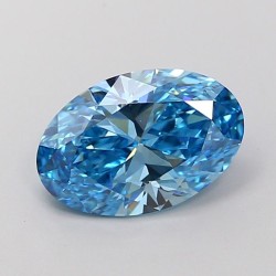 Diament laboratoryjny o barwie fantazyjnej szlif owalny, 1.45ct, VVS2, Fancy Vivid Blue, IGI LG705541942