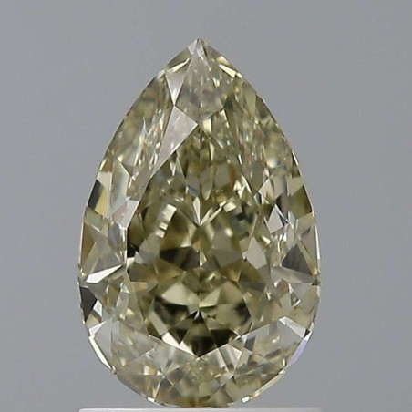 Diament o barwie fantazyjnej szlif gruszkowy, 1.51ct, VS2, Fancy Brownish Greenish Yellow, GIA 2225106075