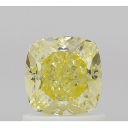 Diament o barwie fantazyjnej szlif poduszkowy brylantowy, 1.11ct, VS1, Fancy Yellow, GIA 6522642425