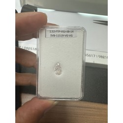 Diament o barwie fantazyjnej szlif gruszkowy, 1.52ct, VS2, Faint Pink, GIA 7473200390